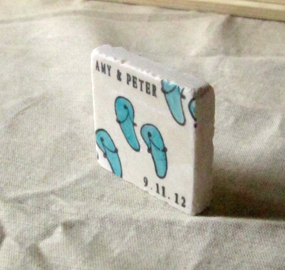 Sandal Save the Date Magnets, Wedding Favors, Set of 25