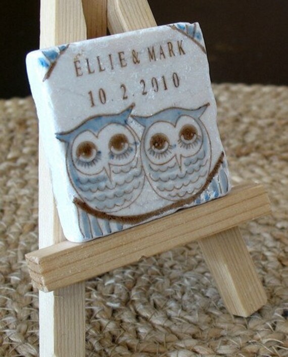 Unique Owl Save The Date Magnets, Cozy Love Design, Set of 25