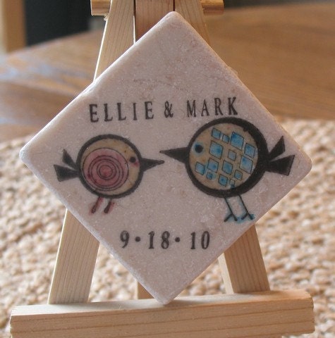 Birdie Save The Date Magnets, Wedding Favors, Tweet His and Her, Set of 25