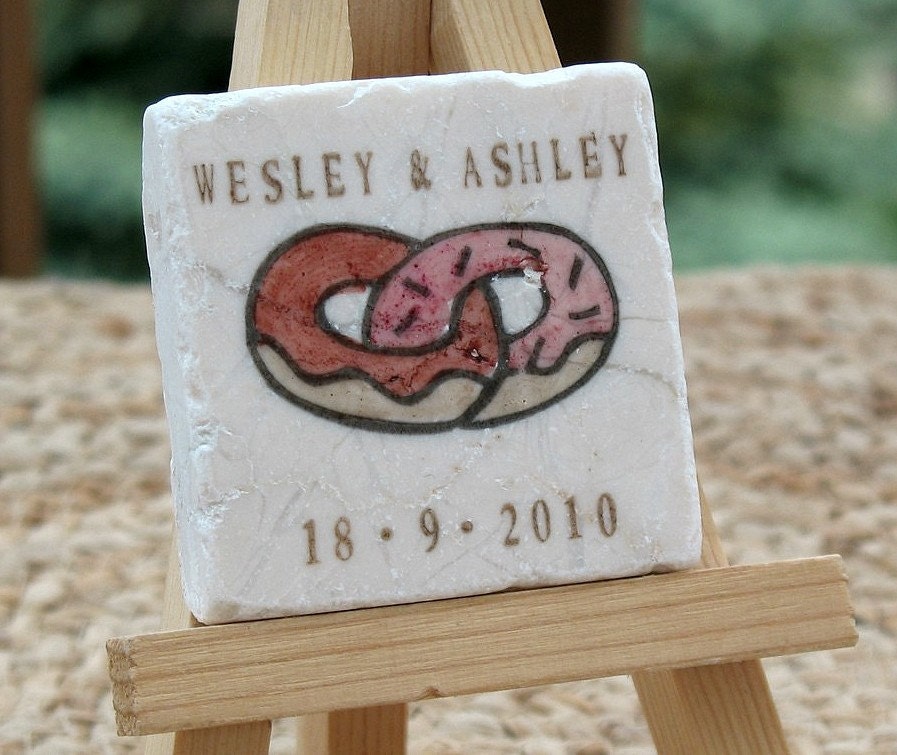 Intertwining Donut Save the Date Magnets, Set of 50
