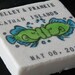 Kissing Fish Save the Date Magnets, Wedding Favors,  Blue and Green, Set of 25
