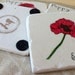 ON SALE Red Poppy Tile Coasters, Set of 4, Ready to Ship