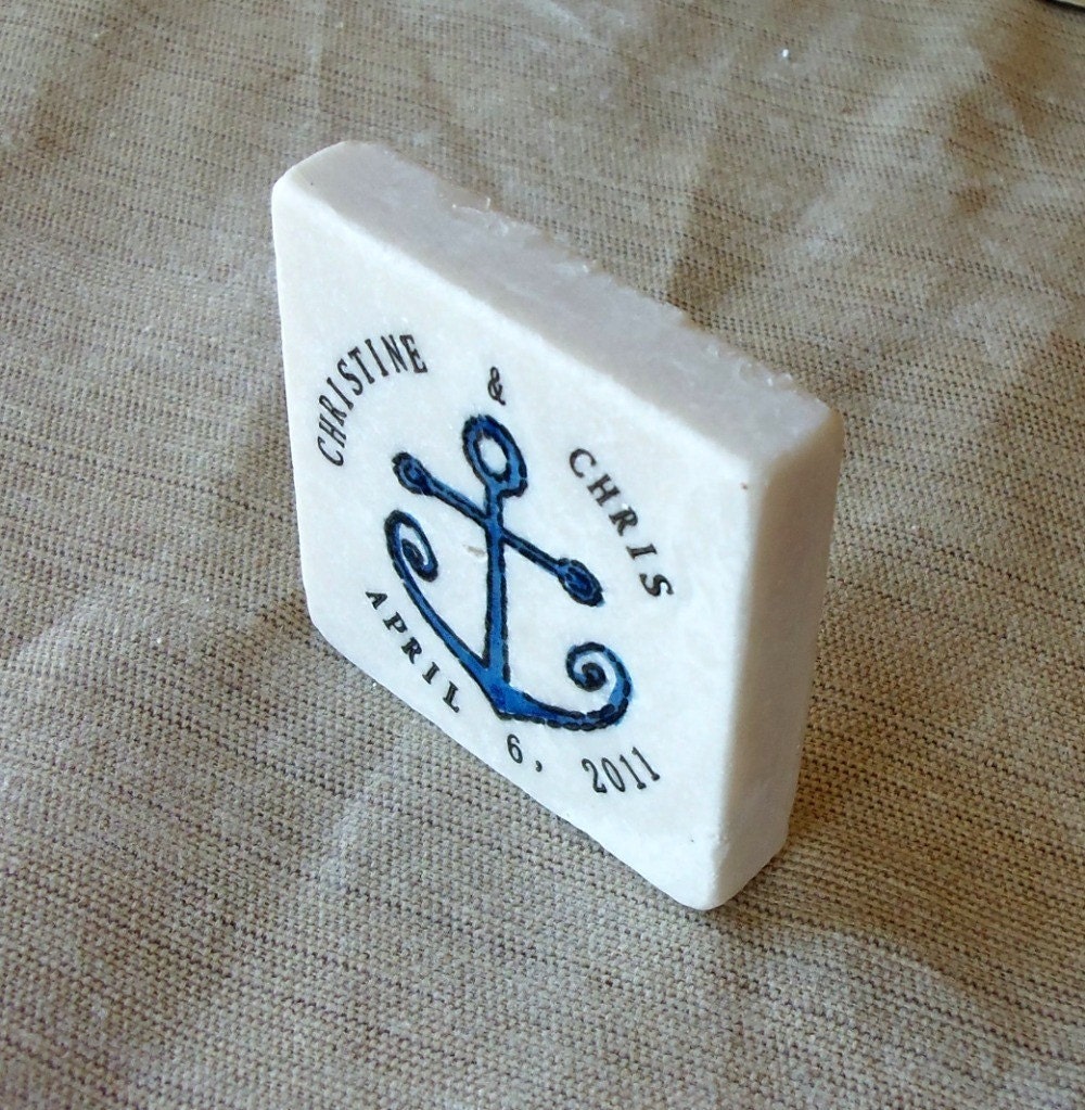 Nautical Anchor Save the Date Magnets, Wedding Favors, Set of 25