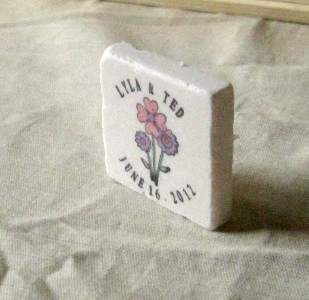 Whimsical Flower Save the Date Magnets, Wedding Favors Set of 25