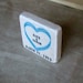 Music Heart Save the Date Magnets, Wedding Favors, Cerulean Blue, Set of 25