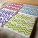 Chevron Coasters, Bright Color Collection, Set of 4, Ready to Ship