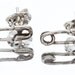 Safety Pin Stud Earrings - STERLING SILVER UNISEX