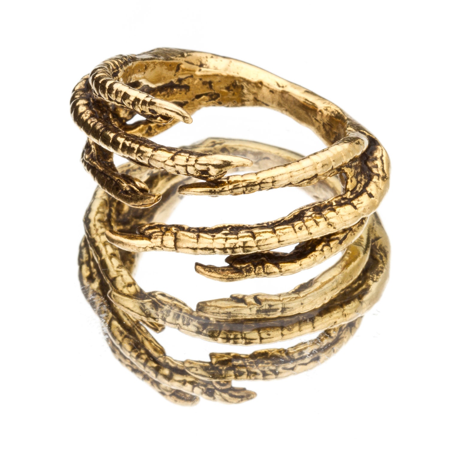 SINGLE CLAW TWIST Ring - Antique Gold
