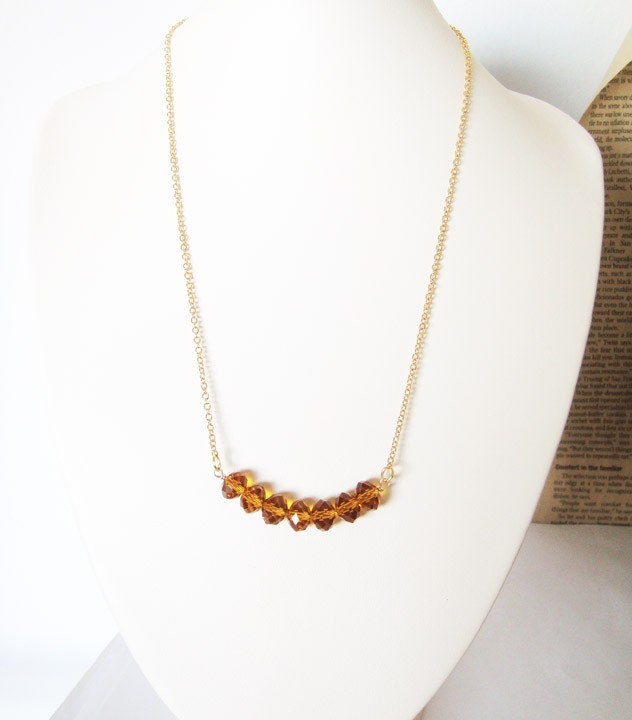 Crystalized Honey Drops Necklace - Swarovski Crystals