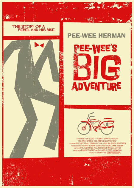 Pee-Wee's Big Adventure vintage style 5X7 print