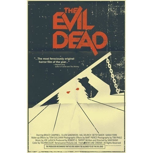 The Evil Dead vintage style movie poster