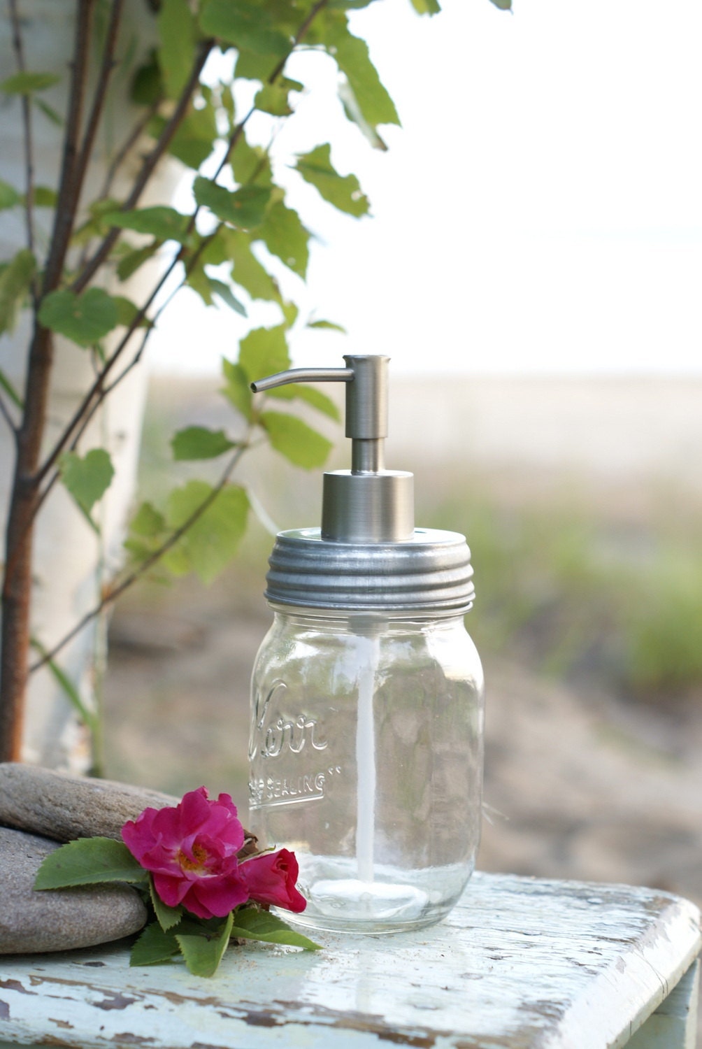 HUGE Soap Dispenser Mason Jar - Half Gallon