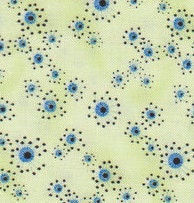 1/2 yd. andromeda star flowers, lime