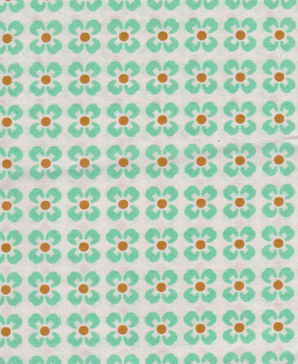 1/2 yd. floral tiles, dark mint