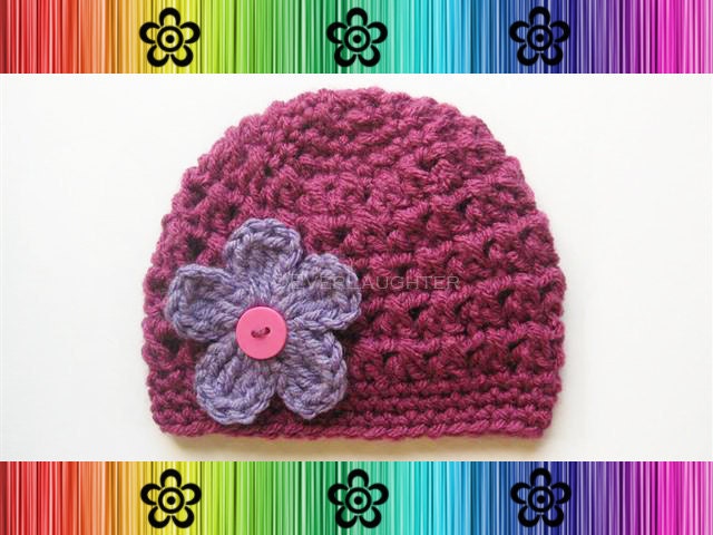PATTERN-Crochet Eve Hat with Changeable Flower-Preemie to Adult Sizes