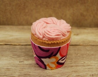 Felt Food Cupcake - Pink