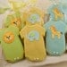 Onesie Sugar Cookie Favors - Adorable Animal Designs (24 favors, gift bagged and bowed)