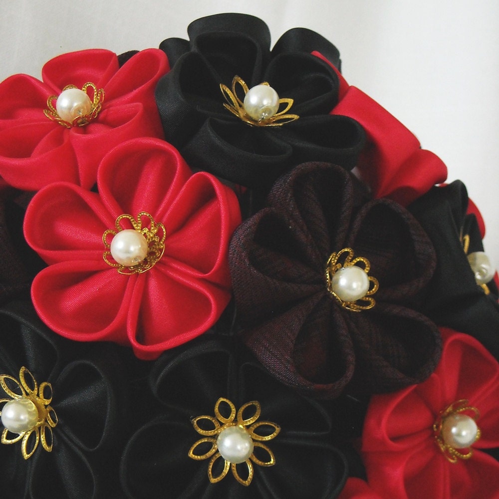 Custom Kanzashi Floral Bridal Wedding Bouquet - DEPOSIT and Ordering Information
