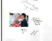 FujiFilm Instax 200 Wide Format Photo Guest Book for 75 Photos- 50 fabrics, 10 Satin Ribbon Colors,Customized Monogram Card