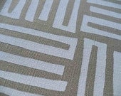 TRIBAL WEAVE printed white on sand