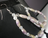 Beaded Teardrop Earrings, 3"