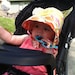 The Tropicana Bonnet, new for Summer 2012, a reversible bonnet in warm yellows and oranges