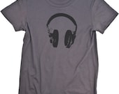 DJ Headphones Music Tshirt Graphic Tee American Apparel Womens Shirt S M L XL XXL