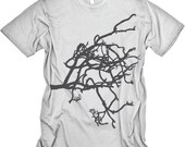 Organic Design Tshirt Roots Graphic Tee MENS silver