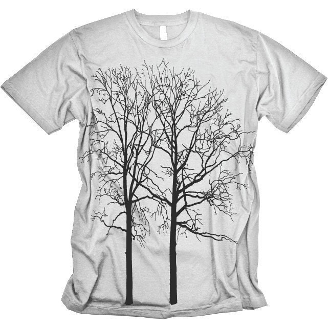 Plant Roots Tee Tree Graphic MENS Tshirt Silver