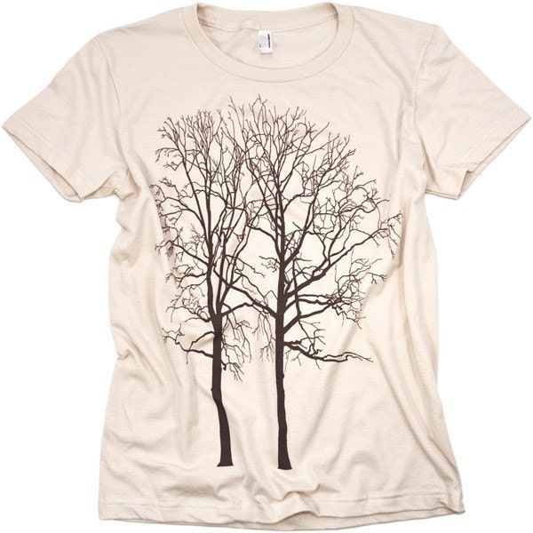 Two Trees Tshirt Natural WOMENS Tee Creme