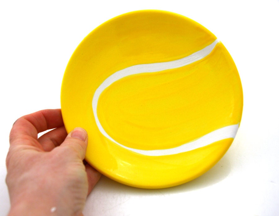 Tennis ball soap dish ring hiolder trinket holder