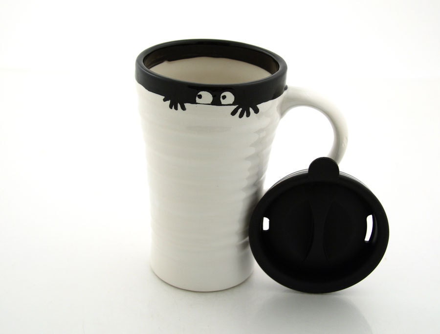 Funny Monster Ceramic Travel Mug