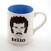 Lionel Richie Mug Hello THE ORIGINAL Turquoise Blue Interior