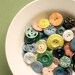 Bowl of Colorful Vintage Buttons Photograph / 8x10 print / Craft Room Decor / Mother's Day Gift / Still Life Photograph / Orange Blue Yellow