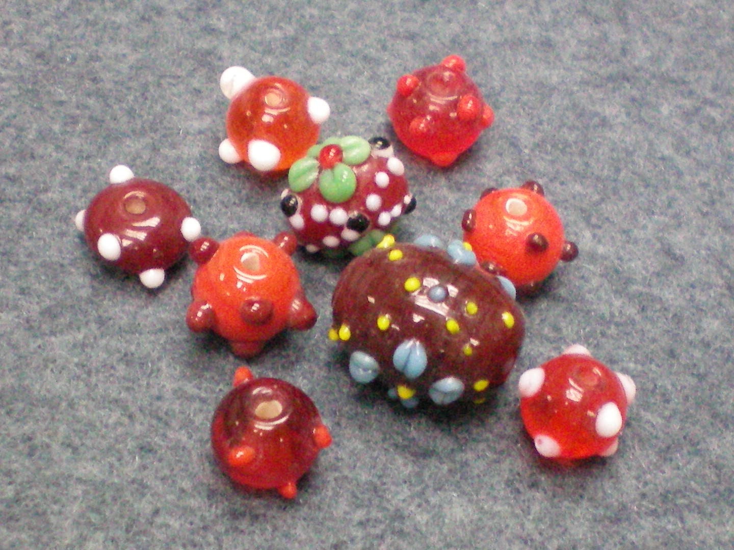 Dotted Glass Beads