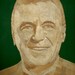 Frank Sinatra  The Blue eyes.  Handmade with rice leaves.  Gift under 350 dollars Completely handmade with dried leaves