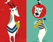 Yin & Yang ... limited edition giclee print of an original illustration (8 x 8 in, 20 x 20 cm)