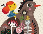 Avian Spirit - limited edition giclee print of an original illustration (8 x 10 in)