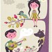 sing to me... limited edition giclee print of an original illustration (8 x 10 in)