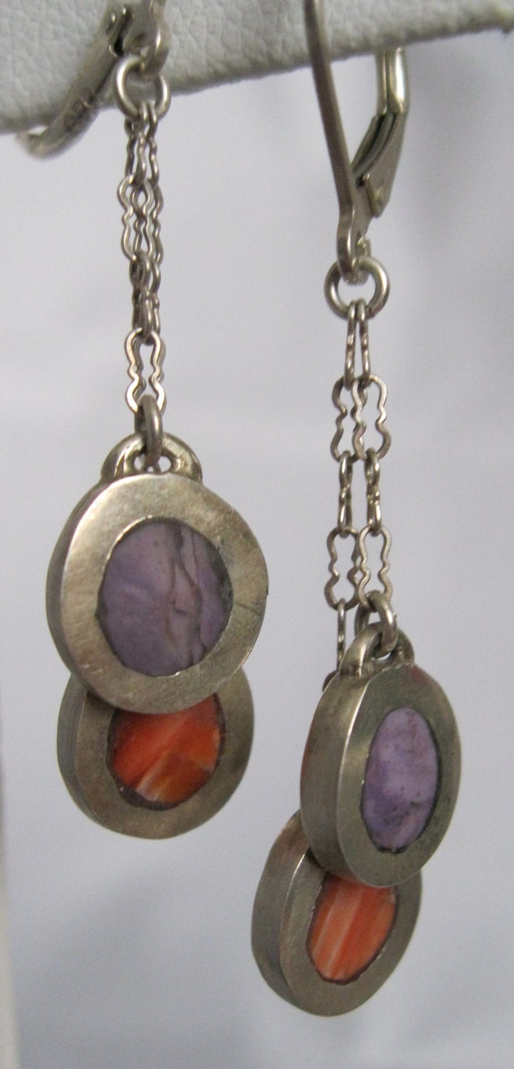 2 Drop Circle earrings