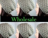 Wholesale Hats, Textured Slouch Beanie Hats, Organic Cotton, Lot of 6, CHOOSE YOUR COLORS