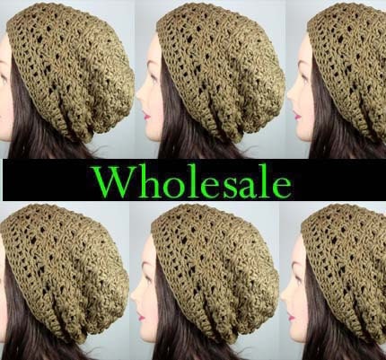 Wholesale Hats for Women, Slouch Beanie Hats, Lattice Criss-Cross, Lot of 6, CHOOSE YOUR COLORS