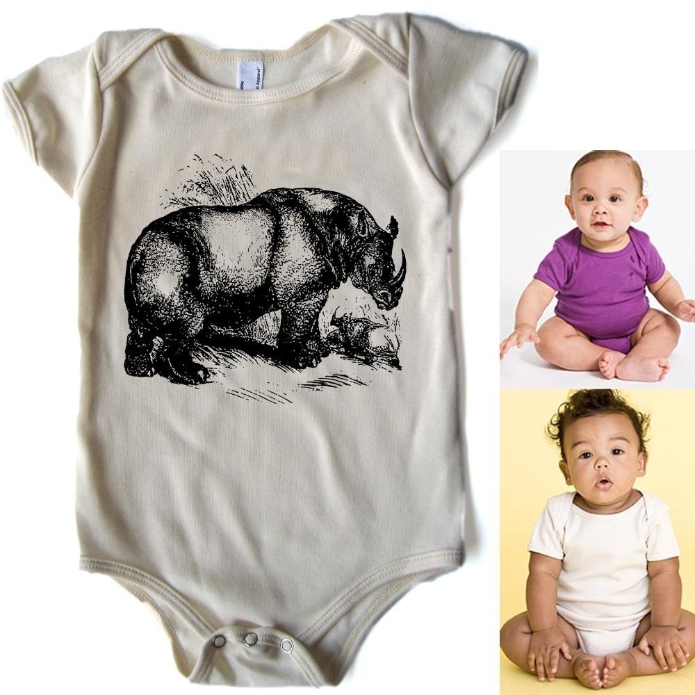 Rhino American Apparel   Organic Baby Onesie