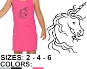 Unicorn American Apparel Toddler Rib Racerback Dress (3135)