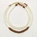Everyday Necklace Beaded // Bone White and Copper