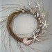 BEACH DECOR SEASHELL Wreath -- "Floating Shells," beach decor, floating starfish
