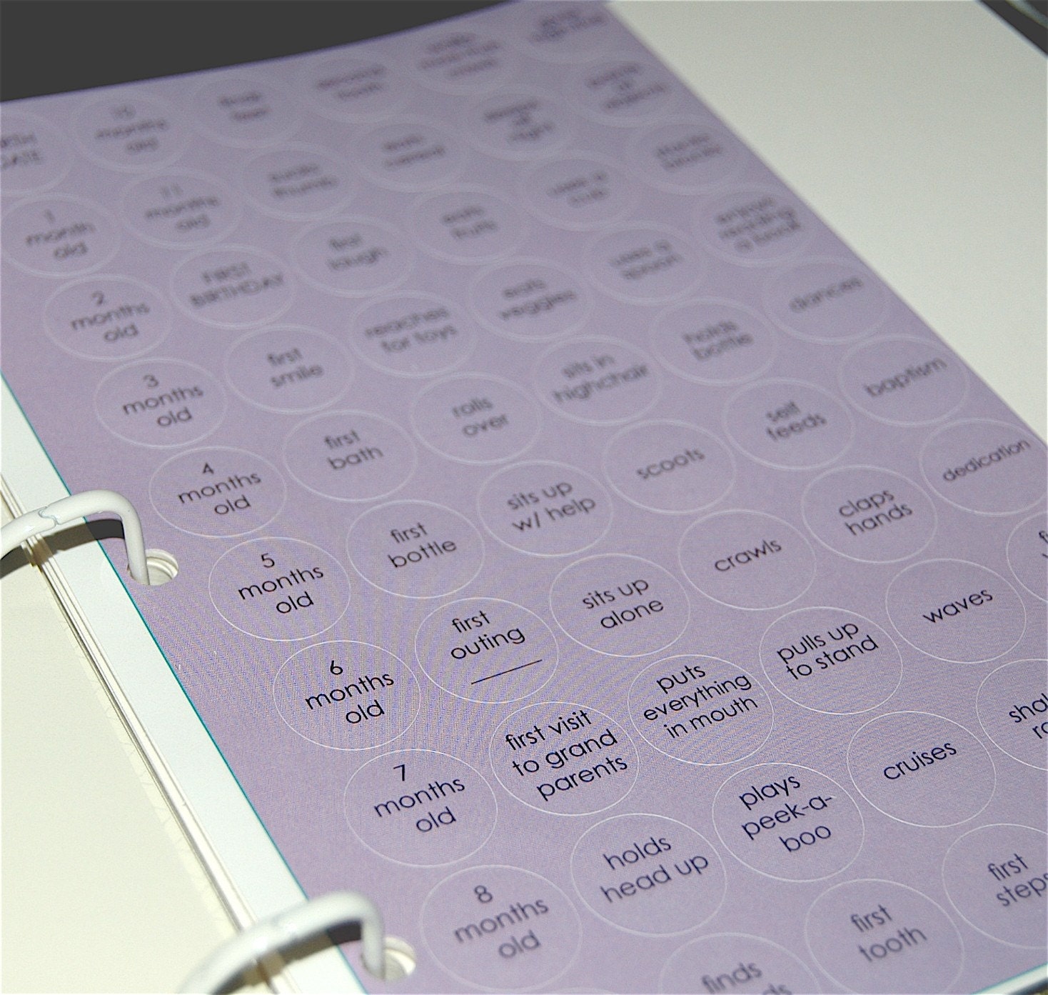 NEW... GIRL Modern Baby Memory Book . Solid Vibrant Purple Album