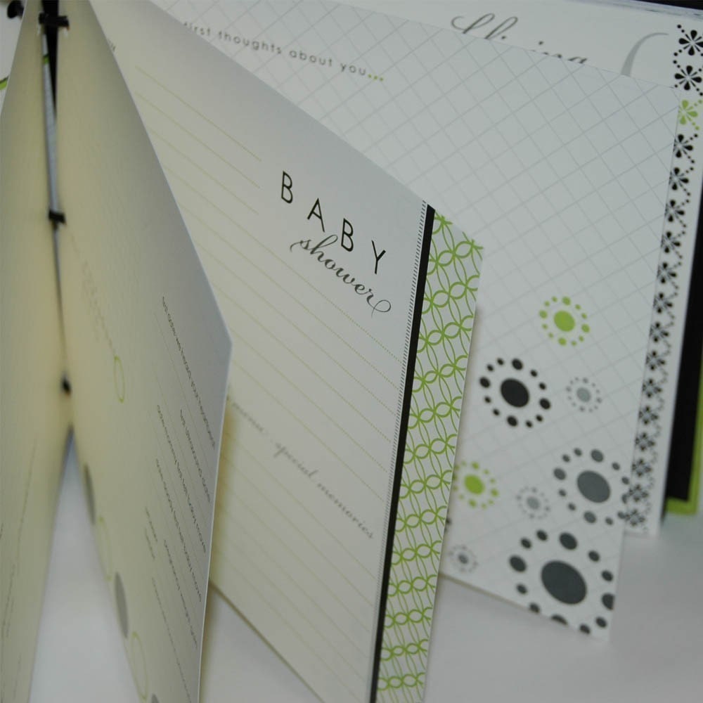 NEUTRAL Modern Baby Memory Book . Bermuda Stripes Album
