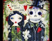 Love Never Dies Fine Art Print of Mixed Media painting