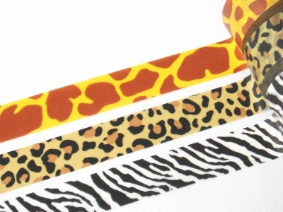 Colte Washi Masking Tape - Animal Print - Wide Set 3